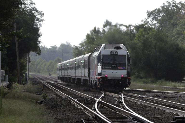 File photo: A New Jersey Transit train leaves the Bound Brook Station in New Jersey. (AP Photo/Julio Cortez)