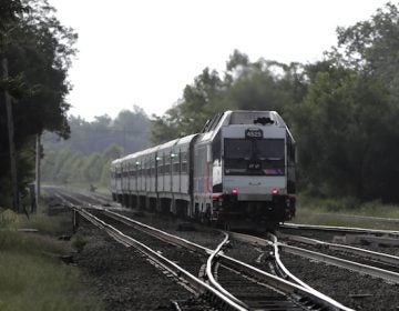 File photo: A New Jersey Transit train leaves the Bound Brook Station, Friday, Aug. 3, 2018, in Bound Brook, N.J. (AP Photo/Julio Cortez)