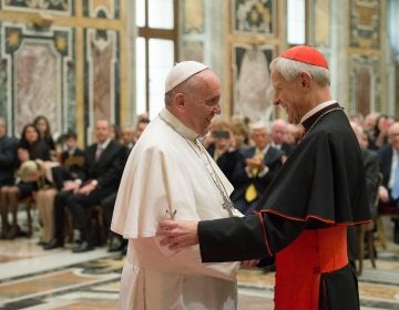 In 2015, Francis, left, talks with Cardinal Donald Wuerl. After serving in Pittsburgh, Wuerl now leads the Archdiocese of Washington, D.C. (L'Osservatore Romano/Pool Photo via AP)