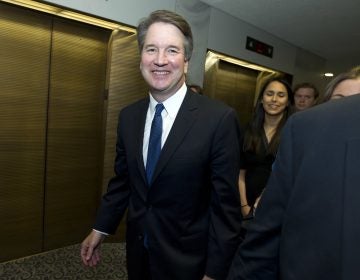 Supreme Court nominee Judge Brett Kavanaugh leaves the office Sen. Claire McCaskill, D-Mo., after a meeting on Capitol Hill in Washington, Tuesday, Aug. 21, 2018. (Jose Luis Magana/AP Photo)