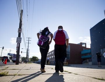 Students walk to school in Philadelphia. (AP file photo)