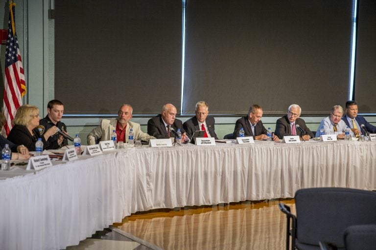 A Republican state senate policy committee hosted a roundtable discussion about school safety in Williamsport on August 16, 2018. (Min Xian / Keystone Crossroads)