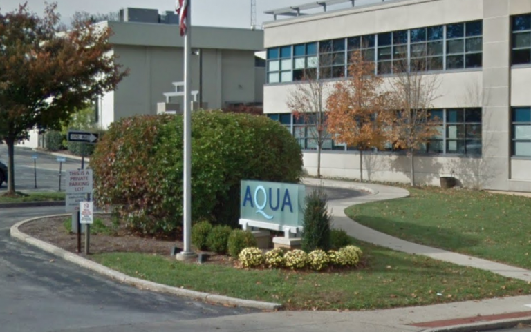 The exterior of Aqua Pennsylvania offices in Bryn Mawr