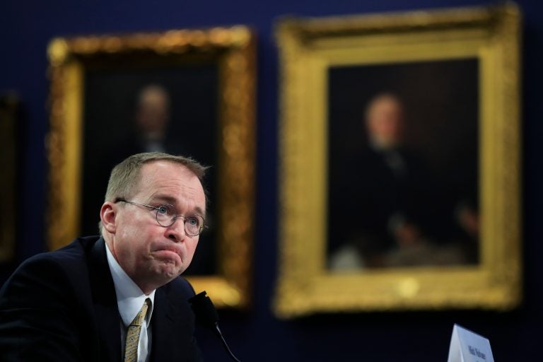 Office of Management and Budget Director Mick Mulvaney testifies before a House Appropriations Committee hearing on Capitol Hill in Washington. Mulvaney took over the CFPB as acting director in late November. (Manuel Balce Ceneta/AP)