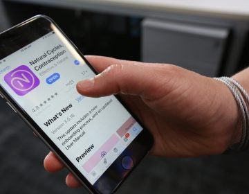 The Natural Cycles smartphone app figures out the days of the month when a woman is likely to be fertile. (Nishat Ahmed/AP)