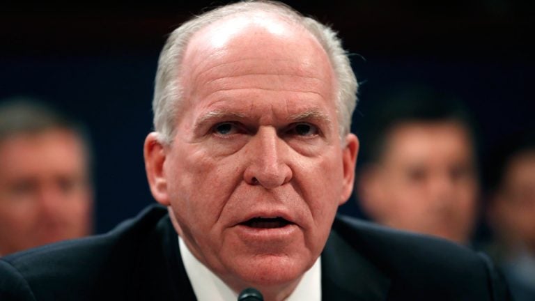 In this May 23, 2017, file photo, former CIA Director John Brennan testifies on Capitol Hill in Washington, before the House Intelligence Committee Russia Investigation Task Force. President Donald Trump is revoking the security clearance of former Obama administration CIA director Brennan (AP Photo/Pablo Martinez Monsivais, File)