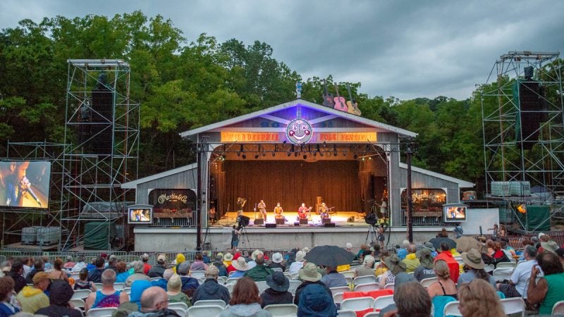 Threatening skies and rain greeted concert goers throughout the weekend. (Jonathan Wilson for WHYY)