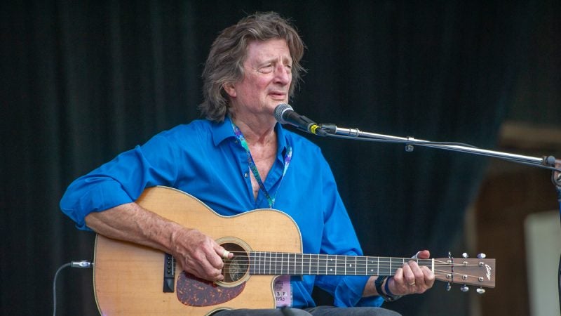 Chris Smither opened the Saturday evening concert on the Martin Main Stage. (Jonathan Wilson for WHYY)