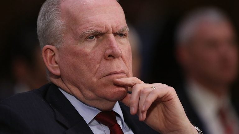 Former CIA Director John Brennan in 2017. A group of top former officials who served under both Republican and Democratic administrations called the revocation of Brennan's security clearance 