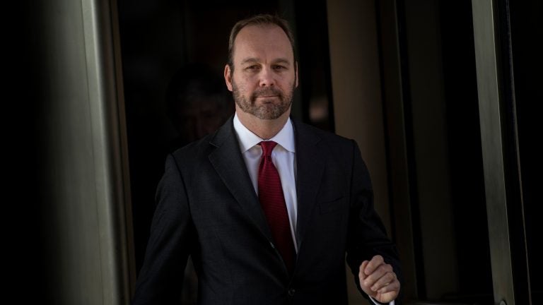 The defense team has accused former Manafort associate Rick Gates of embezzling money and said Gates is cooperating and lying to investigators to cover his tracks. (Brendan Smialowski/AFP/Getty Images)