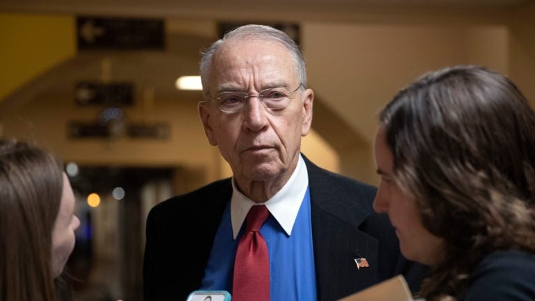 In this May 24, 2018, file photo, Senate Judiciary Committee Chairman Chuck Grassley, R-Iowa, speaks to reporters on Capitol Hill in Washington. The Republican chairman and top Democrat on the Senate Judiciary Committee want federal investigators to examine charges that immigrants have suffered sexual, physical and emotional abuse at two government agencies’ detention centers. Grassley of Iowa and California’s Dianne Feinstein have written to the inspectors general of the departments of Homeland Security, and Health and Human Services, that the allegations are “extremely disturbing and must be addressed. This is not a partisan issue. (AP Photo/J. Scott Applewhite, File)