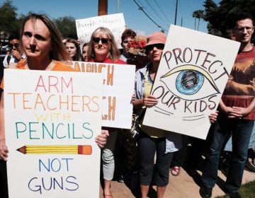 A protest against gun violence on the 19th anniversary of the Columbine massacre, in which 12 students and a teacher were gunned down in a Colorado school in 1999. (Christopher Brown/ZUMA Wire/ZUMAPRESS.com)