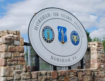 The Horsham Air Guard Station in Bucks County, Pa. where the use of PFAS chemicals in firefighting foam has been linked with contamination of local water supplies. (Jon Hurdle/StateImpact Pennsylvania)