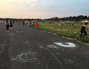 Thousands of Berliners come to Tempelhof on warm summer evenings, but there's always room for more. (Martin Kaste/NPR)