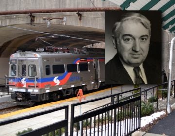 Louis J. Gambaccini died on Aug 19. (Insert, Hillsborough Funeral Home; background, SEPTA)