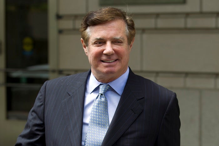 In this May 23, 2018 file photo, Paul Manafort, President Donald Trump's former campaign chairman, leaves the Federal District Court after a hearing, in Washington. (Jose Luis Magana/AP Photo)