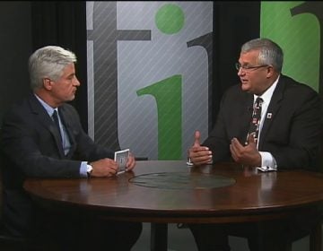 Merv Daugherty (right), outgoing superintendent of Red Clay Consolidated School District, was recently interviewed on WHYY's 