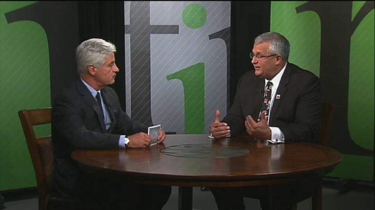 Merv Daugherty (right), outgoing superintendent of Red Clay Consolidated School District, was recently interviewed on WHYY's 