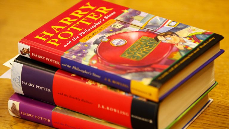 Books in the Harry Potter series. (AP Photo/Sang Tan)