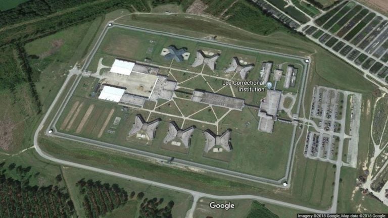 The planned demonstrations are in response to a riot that resulted in seven deaths in April at Lee Correctional Institution in South Carolina. (Google Maps/Screenshot by NPR)
