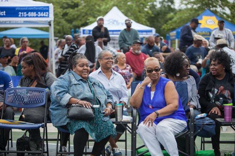 Residents gather to join in the festivities at the 12th Annual Strawberry Mansion Day in North Philadelphia on September 9th 2018. (Emily Cohen for WHYY)