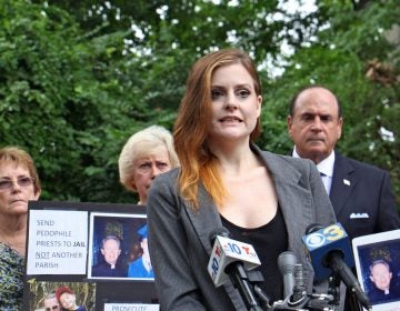 Gymnast Jessica Howard, who was sexually abused by USA Gymnastics team doctor Larry Nassar, speaks on behalf of the victims of Catholic priests, urging Pennsylvania to adopt a law that would suspend the statute of limitations in claims of child sexual abuse. (Emma Lee/WHYY)