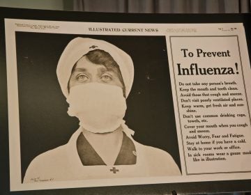 A public announcement about preventing influenza published in the Illustrated Current News in 1918 during the Spanish flu pandemic. (Kimberly Paynter/WHYY)