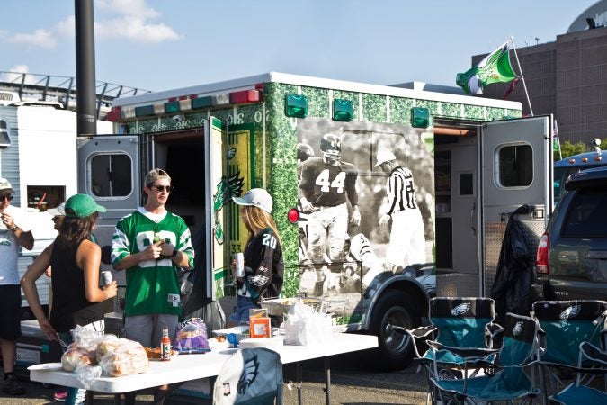 Eagles fan tailgate the first game of the 2019 season