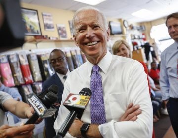 FILE - In this June 29, 2018, file photo, former Vice President Joe Biden speaks to the media in Cincinnati. Dick Harpootlian, a longtime fixture in South Carolina’s Democratic political circles announced Wednesday, Aug. 1, that he’s getting a campaign boost from one of the party’s top dogs. In an email to supporters, Harpootlian said that he is being supported by Biden in his special election quest for a state Senate seat in the Columbia area. (AP Photo/John Minchillo, File)