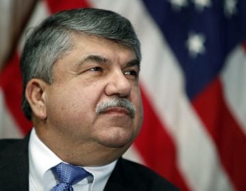 In this April 4, 2017 file photo, AFL-CIO president Richard Trumka listens at the National Press Club in Washington. Trump tweeted Monday that AFL-CIO President Richard Trumka “represented his union poorly on television this weekend.” He added: “it is easy to see why unions are doing so poorly. A Dem!” Trumka appeared on “Fox News Sunday,” where he said efforts to overhaul the North American Free Trade Agreement should include Canada. He also said of Trump: “the things that he's done to hurt workers outpace what he's done to help workers.” (AP Photo/Alex Brandon)