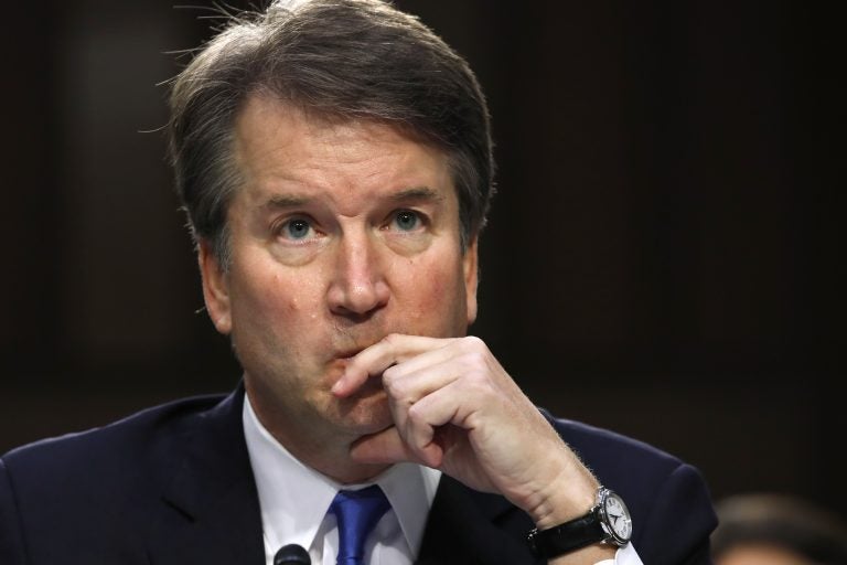 President Donald Trump's Supreme Court nominee, Brett Kavanaugh, a federal appeals court judge, listens to a question while testifying before the Senate Judiciary Committee on Capitol Hill in Washington, Wednesday, Sept. 5, 2018, for the second day of his confirmation hearing to replace retired Justice Anthony Kennedy. (Jacquelyn Martin/AP Photo)