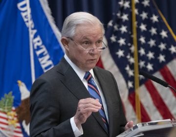 Attorney General Jeff Sessions outlines Trump administration policies as he speaks to new immigration judges, in Falls Church, Va., Monday, Sept. 10, 2018. Immigration judges work for the Justice Department and are not part of the Judicial branch of government. (J. Scott Applewhite/AP Photo)