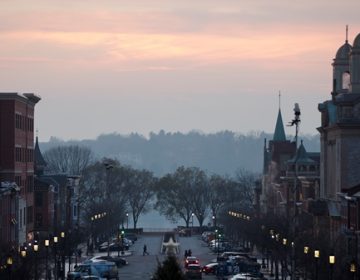 Shown is the view from the Pennsylvania Capitol building Tuesday, Dec. 8, 2015, at the state Capitol in Harrisburg, Pa. (Matt Rourke/AP)