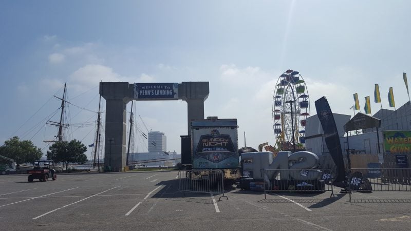 The NFL Kickoff Experience will take place Thursday at Penn's Landing. (Sara Hoover for WHYY)