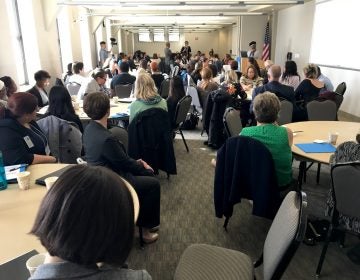 United Way's JOIN Workforce Learning Community kickoff retreat at Peirce College. (Julie Zeglen/Generocity)