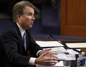 President Trump's Supreme Court nominee, Judge Brett Kavanaugh, testifies during his is Senate Judiciary committee confirmation hearing on Sept. 6. (Jacquelyn Martin/AP)