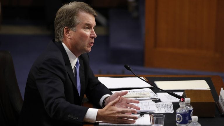 President Trump’s Supreme Court nominee, Judge Brett Kavanaugh, testifies during his is Senate Judiciary committee confirmation hearing on Sept. 6. President Trump's Supreme Court nominee, Judge Brett Kavanaugh, testifies during his is Senate Judiciary committee confirmation hearing on Sept. 6. (Jacquelyn Martin/AP)
