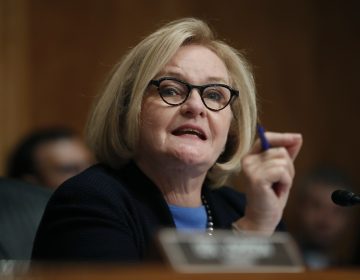 Sen. Claire McCaskill, D-Mo., speaks during a hearing on Capitol Hill in Washington, earlier this week. McCaskill, who is facing re-election in a heavily Republican state, says she will vote to not confirm Judge Brett Kavanaugh to the Supreme Court. (Pablo Martinez Monsivais/AP)