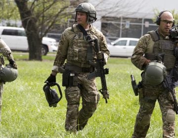 Officials say a single shooter killed and wounded multiple people at a Rite Aid distribution center in Maryland. The suspect is in critical condition at a local hospital. (Jose Luis Magana/AP)