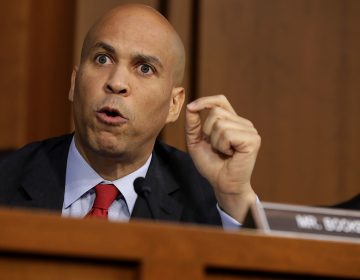 Sen. Cory Booker, D-N.J., argues with Republican members of the Senate Judiciary Committee during the third day of Supreme Court nominee Judge Brett Kavanaugh's confirmation hearings on Thursday.