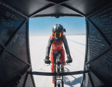 Denise Mueller-Korenek rode a custom bike at an average of 183.932 miles per hour – shattering a world record that had stood since 1995. (Matt Ben Stone/Action Plus via Getty Images)