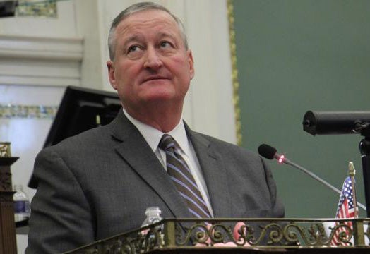 Mayor Kenney speaks at annual budget address. (Emma Lee/WHYY)