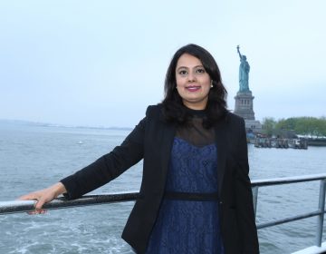V journalist Neha Mahajan could lose her work permit if the Trump administration ends a special program for the spouses of H-1B guest workers.
Gunjesh Desai/Courtesy of Neha Mahajan

