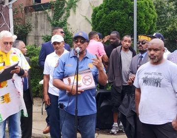 African-American leaders are calling for an end to violence in the city. Mel Wells, who runs the same group One Day at a Time, said generations of men are being killed. (Tom MacDonald/WHYY) 