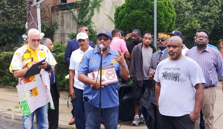 African-American leaders are calling for an end to violence in the city. Mel Wells, who runs the same group One Day at a Time, said generations of men are being killed. (Tom MacDonald/WHYY) 