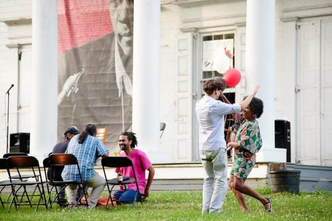 Revelers celebrate with music and BBQ at Hatfield House. The June 29 event was hosted by Amber Art and Design, Strawberry Mansion Civic Association and the Fairmount Park Conservancy