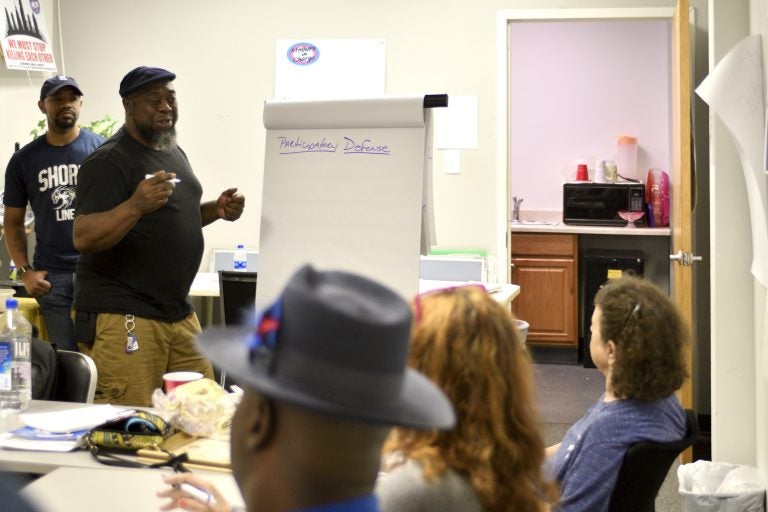Steve Austin, a facilitator of Philadelphia's participatory defense program, talks about tapping the resources of the community that knows defendants. (Bastiaan Slabbers for Keystone Crossroads)