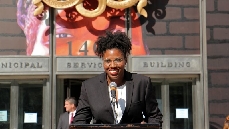 Mary Enoch Elizabeth Baxter is a Reimagining Reentry Fellow with Mural Arts' Restorative Justice Program, recognized for her musical and film work. (Emma Lee/WHYY)