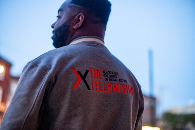 Vincent Cobb, CEO of The Fellowship: Black Male Educators for Social Justice, outside of Union Transfer where events for the organization's second annual convention were held Friday evening. (Brad Larrison for WHYY)