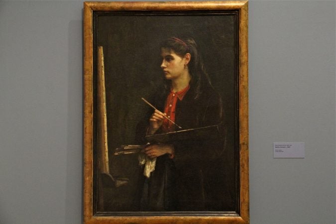 Berthe Morisot is depicted in a painting by her sister, Edma Pontillon, in 1865. (Emma Lee/WHYY)